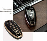TANTRA  TPU Car Key Cover Compatible for Maruti Suzuki Ignis | SCross | Ciaz | Vitara Brezza | Swift 3 Button Smart Key Cover (Black)