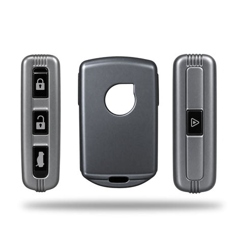 TANTRA TPU Key Cover Compatible with Volvo XC40 XC60 XC90 S60 S90 V60 V90 | 4 Button Smart Remote Key Case | Durable Key Protector | Grey