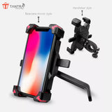 TANTRA S4A Mobile Holder for Bikes One Touch Technology Bike Mobile Holder for Maps and GPS Navigation, 360° Rotation, Firm Griping, Anti Shake Mobile Stand for Bike Accessories, Bi Cycle Accessories