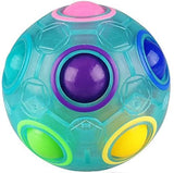 TANTRA Magic Rainbow Ball Goti Fidget brainteaser Toy Puzzle Cube / Magic Rainbow Ball Goti Fidget Toy Brainteaser 3D Luminous Puzzle Cube Mini Decompression Cube for Kids Football Shape Stress Ball- Multi Color