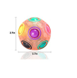 TANTRA Magic Rainbow Ball Goti Fidget brainteaser Toy Puzzle Cube / Magic Rainbow Ball Goti Fidget Toy Brainteaser 3D Luminous Puzzle Cube Mini Decompression Cube for Kids Football Shape Stress Ball- Multi Color