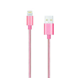 TANTRA MFI Certified iPhone Nylon Braided USB Lightning Charging CableData USB Compatible for iPhoneX Case 88 Plus77 Plus66s Plus,iPad Mini- 8-inch(1Meter (Pink)