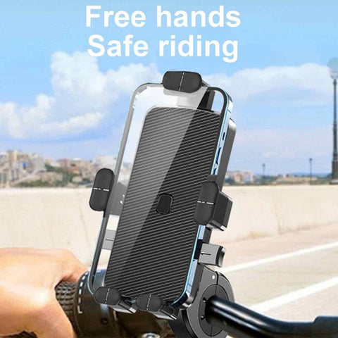 TANTRA S15B Mobile Holder for Bikes One Touch Technology Bike Mobile Holder for Maps and GPS Navigation, 360° Rotation, Firm Griping, Anti Shake Mobile Stand for Bike Accessories, Bi Cycle Accessories