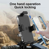 TANTRA S15A Mobile Holder for Bikes One Touch Technology Bike Mobile Holder for Maps and GPS Navigation, 360° Rotation, Firm Griping, Anti Shake Mobile Stand for Bike Accessories, Bi Cycle Accessories