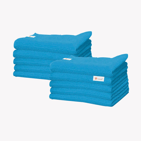 TANTRA Microfiber Towel Cleaning Cloth (40 x 40cms 350gsm) (Sea Blue, 10)