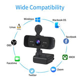 TANTRA 1080P Webcam with Microphone and Privacy Cover, Computer Camera, Web Cameras for Computers Laptop Video Calling Recording Conferencing, Plug and Play, Web Cam USB Camera for Zoom