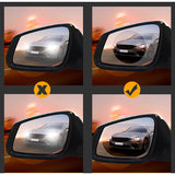 TANTRA Car Mirror Waterproof Anti Fog Film Transparent with Rounded Circle (Pack of 2 Pcs)
