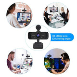 TANTRA 1080P Webcam with Microphone and Privacy Cover, Computer Camera, Web Cameras for Computers Laptop Video Calling Recording Conferencing, Plug and Play, Web Cam USB Camera for Zoom