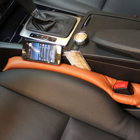 TANTRA Universal Leatherite Car Seat Gap Spacer Filler Padding (Pack of 2 Pcs) (Tan)