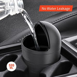 TANTRA Car Trash Can with Lid - Black Trash Bin - Small Size Fits Cup Holder in Console Or Door - Discreet Trash Management for Your Car (Black)