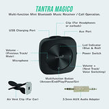 TANTRA Magico Pro Smart Car Bluetooth AUX Adapter Receiver Car Kit Bluetooth Receiver with 3.5mm AUX for Home Music Stereo Speakers Headphones (Built in Mic with BT. 5.0 version)